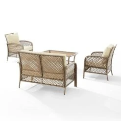 Tribeca 4pc Outdoor Wicker Conversation Set - Sand/Driftwood - Crosley 17 Tribeca 4pc Outdoor Wicker Conversation Set - Sand/Driftwood - Crosley -Crosley shop GUEST 840951af bea9 4649 953f 75ac43ecf17c