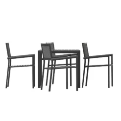Flash Furniture Harris 5 Piece Commercial Indoor/Outdoor Table And Chairs With Black Poly Resin Slatted Backs And Seats 21 Flash Furniture Harris 5 Piece Commercial Indoor/Outdoor Table And Chairs With Black Poly Resin Slatted Backs And Seats -Crosley shop GUEST 8520ed73 ec41 4d09 9ab0 17f7c4d01eb2