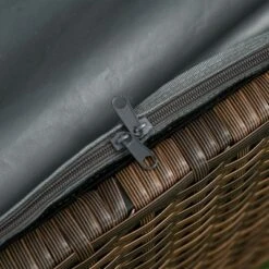 Outsunny Patio Wicker Storage Bench, Cushioned Outdoor PE Rattan Patio Furniture, Assisted Easy Open, Two-In-One Seat Box With Handles Seat, Red -Crosley shop GUEST 854a1aa4 132b 4643 b9c3 e80a485152f8