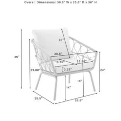 Juniper 4pc Outdoor Wicker Conversation Set - Cream/Natural -Crosley -Crosley shop GUEST 8821dbda b4d6 44a8 9197 57c0caccc46c