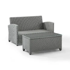 Bradenton Outdoor Wicker Sofa & Coffee Table Set - Crosley -Crosley shop GUEST 8889fb5f cd7b 4d72 a614 682c43753569