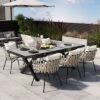 Outdoor Patio Dining Set With Woven Chairs And Extendable Table, 7-Piece Garden Furniture Set Expands From 62.9 To 82.6 Inches-Maison Boucle