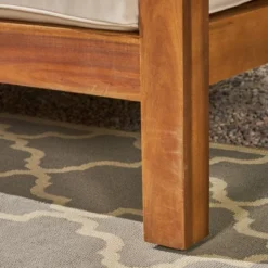 Oana 5pc Acacia Wood V-Shaped Sectional Sofa Set Teak/Beige - Christopher Knight Home -Crosley shop GUEST 89a8ad83 65d5 46f8 8ba7 b1bd00ba25db