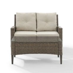 Rockport 2pc Outdoor Wicker Loveseat Seating Set - Crosley -Crosley shop GUEST 8a5da064 a040 4fd7 b6fb 0a2784d67ea5
