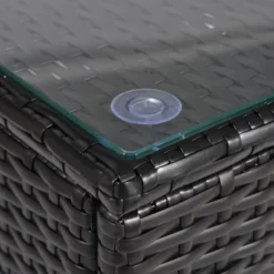 5pc Wicker Patio Sectional Seating Set With Cushions - Espresso/Blue - GODEER 17 5pc Wicker Patio Sectional Seating Set With Cushions - Espresso/Blue - GODEER -Crosley shop GUEST 8a7814ee 7f38 4291 af1e 30353849bc27