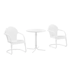 Tulip 3pc Outdoor Bistro Set With Table & 2 Chairs - White - Crosley -Crosley shop GUEST 8aa668d2 80a9 473a a3a7 f573ce8b57c0