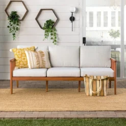 Saracina Home Modern Boho Eucalyptus Outdoor Spindle Sofa With Cushions 8 Saracina Home Modern Boho Eucalyptus Outdoor Spindle Sofa With Cushions -Crosley shop GUEST 8c877c30 b7d3 4ac9 b201 1d17b0c6a6e6