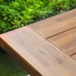 6pc Patio Dining Set With Acacia Wood Table & Bench And 4 PE Rattan Chairs - Captiva Designs -Crosley shop GUEST 8dbf7ab6 1f1c 4a0a 97d9 450c6211a488