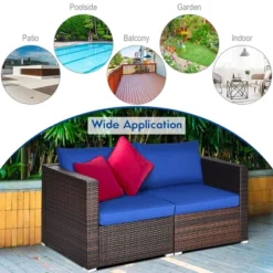Costway 4PCS Patio Rattan Corner Sofa Sectional Furniture SetBlueBeigeNavy Cushion 18 Costway 4PCS Patio Rattan Corner Sofa Sectional Furniture SetBlueBeigeNavy Cushion -Crosley shop GUEST 8dfa71e9 3077 4bfa bf0f a13d8a67a683