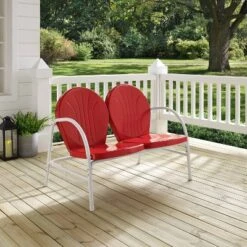 Griffith Outdoor Loveseat - Bright Red - Crosley -Crosley shop GUEST 8f04f618 8ee7 461d b894 40734664b36e