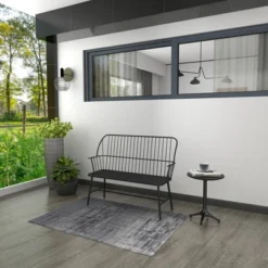 Traditional Outdoor Patio Bench - Black - Olivia & May 26 Traditional Outdoor Patio Bench - Black - Olivia & May -Crosley shop GUEST 90207a90 c998 485d a9db 198eabdb0109