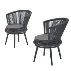 3pc Outdoor Wicker Conversation Set With Cushions - Dark Gray - GODEER 13 3pc Outdoor Wicker Conversation Set With Cushions - Dark Gray - GODEER -Crosley shop GUEST 91b60727 977f 46f7 a62e c54d4eb6c8b7