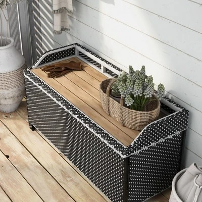 Maksville Outdoor Aluminum Storage Bench - MiBasics 2 Maksville Outdoor Aluminum Storage Bench - MiBasics - Image 2