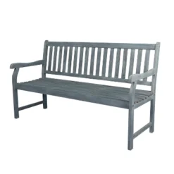 Laurel 3-Seat Slat-Back Acacia Wood Outdoor Garden Patio Bench - JONATHAN Y -Crosley shop GUEST 943d446f 118e 48be a4e9 c4488e13532c