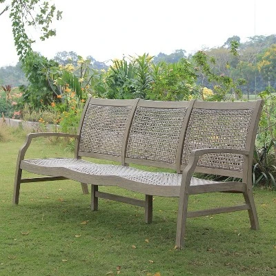 Teak Zuma Patio Sofa Gray - Cambridge Casual 2 Teak Zuma Patio Sofa Gray - Cambridge Casual - Image 2