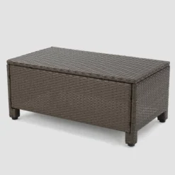 Puerta 5pc Wicker Sofa Chat Set - Brown/Ceramic Gray - Christopher Knight Home -Crosley shop GUEST 9553ebdc 17b5 4065 a2e0 5b6fada456b2