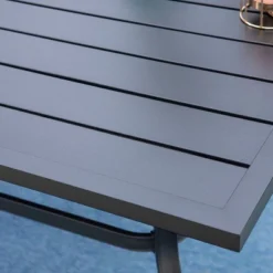 Captiva Designs 7pc Steel Outdoor Patio Dining Set With Swivel Chairs & Metal Table With Umbrella Hole Black -Crosley shop GUEST 9554187b 9b89 4a27 ab85 6608b39363f8