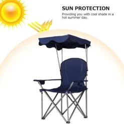 Costway Portable Folding Beach Canopy Chair W/ Cup Holders Bag Camping Hiking Outdoor -Crosley shop GUEST 9559a8b1 8af2 4ea5 acd8 c64353dd0448