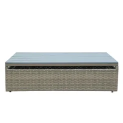 5pc Outdoor Wicker Conversations Set With Adjustable Sofa, Ottomans & Accent Table - Gray - GODEER 15 5pc Outdoor Wicker Conversations Set With Adjustable Sofa, Ottomans & Accent Table - Gray - GODEER -Crosley shop GUEST 95659b9e 1954 407c b256 10709ae89e3a