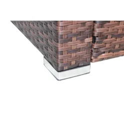 4pc Wicker Patio Sectional Seating Set With Cushions - Natural - GODEER -Crosley shop GUEST 9588f436 2f02 45b3 8d06 710375fb5c15