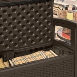 Suncast Loveseat With Storage Area & Trash Hideaway 33 Gallon Capacity Container -Crosley shop GUEST 966ba212 2aae 4380 883a 4d970b08689d