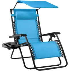 Best Choice Products Folding Zero Gravity Recliner Patio Lounge Chair W/ Canopy Shade, Headrest, Tray -Crosley shop GUEST 968b7998 6cbc 4dcf 8b51 5b00746b1fb0