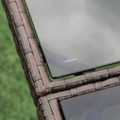 9pc Wicker Outdoor Dining Set With Cushion - Dark Brown/Beige - GODEER -Crosley shop GUEST 97c1caac a73f 45d0 b464 35dabdc96fae