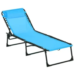 Outsunny Outdoor Folding Chaise Lounge Chair Portable Lightweight Reclining Garden Sun Lounger With 4-Position Adjustable Backrest For Patio, Deck, And Poolside -Crosley shop GUEST 97fc7122 70a9 4bb2 8711 a5adbcbb1290