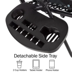 Hastings Home Anti-Gravity Lounge Chairs, Black, Set Of 2 -Crosley shop GUEST 9903d40c 3798 4e8d b216 d7fe09afc834