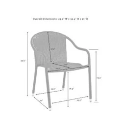 Palm Harbor 2pk Outdoor Wicker Stackable Chairs - Brown - Crosley -Crosley shop GUEST 9be59b1d 0be6 429b 85e7 3dc1ddc871b3