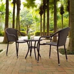 Palm Harbor 3pc Outdoor Wicker Seating Set - Brown - Crosley -Crosley shop GUEST 9c2d51fe 18a2 42a0 a742 8fe8bad6aa76