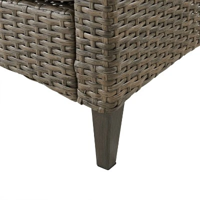 Rockport Outdoor Wicker High Back Sofa - Oatmeal/Light Brown - Crosley 8 Rockport Outdoor Wicker High Back Sofa - Oatmeal/Light Brown - Crosley - Image 8