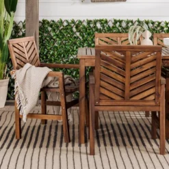 7pc Slatted Chevron Acacia Patio Dining Set - Saracina Home 18 7pc Slatted Chevron Acacia Patio Dining Set - Saracina Home -Crosley shop GUEST a03b2e41 9299 4237 9dcd 98c1686e592c