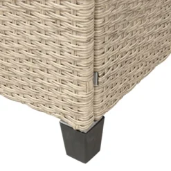 6pc Wicker Patio Set With Benches - Brown/Gray - GODEER -Crosley shop GUEST a20c9066 ea06 48d0 ae13 c4cb045241c2