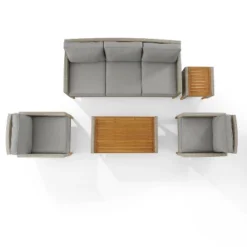 Capella 5pc Outdoor Wicker Sofa Set - Gray - Crosley 25 Capella 5pc Outdoor Wicker Sofa Set - Gray - Crosley -Crosley shop GUEST a2e79f04 714b 422d 985e 2415442620f6