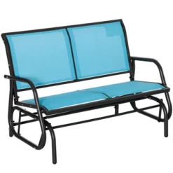 Outsunny 2-Person Outdoor Glider Bench Patio Double Swing Rocking Chair Loveseat W/Power Coated Steel Frame For Backyard Garden Porch -Crosley shop GUEST a3e1adec a8a1 438c 84ee 934418c79f55