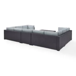 Biscayne 7pc Outdoor Wicker Sectional Set With 2 Coffee Tables - Mist - Crosley 11 Biscayne 7pc Outdoor Wicker Sectional Set With 2 Coffee Tables - Mist - Crosley -Crosley shop GUEST a457d9b9 73b7 4ee5 bce9 990899a86bf6