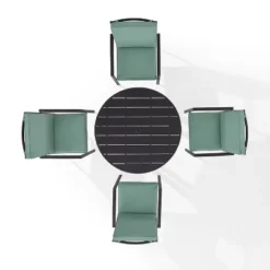 5pc Kaplan Outdoor Steel Round Dining Set Mist/Bronze - Crosley 14 5pc Kaplan Outdoor Steel Round Dining Set Mist/Bronze - Crosley -Crosley shop GUEST a510e7e3 3db5 4c57 a819 a743ffe00205