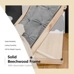 Costway Set Of 4 Foldable Wood Sling Beech Chairs W/ 3 Adjustable Positions&Free Cushion -Crosley shop GUEST a64f055c 69cb 4e16 beb4 4be5093d7424