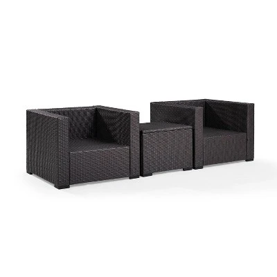 Biscayne 3pc Outdoor Wicker Seating Set - White - Crosley 7 Biscayne 3pc Outdoor Wicker Seating Set - White - Crosley - Image 7
