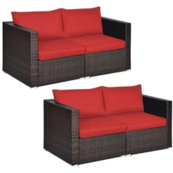 Costway 4PCS Patio Rattan Corner Sofa Sectional Furniture SetBlueBeigeNavy Cushion 23 Costway 4PCS Patio Rattan Corner Sofa Sectional Furniture SetBlueBeigeNavy Cushion -Crosley shop GUEST a86340fe 2770 4946 a50d 7338f9c445ef