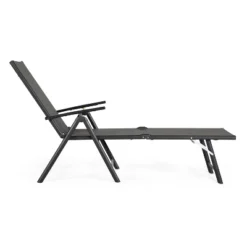 Jomeed Chaise Outdoor Reclining Adjustable Folding Lightweight Beach Patio Lounge Chair With 7 Back Reclining And 2 Leg Positions, Gray 6 Jomeed Chaise Outdoor Reclining Adjustable Folding Lightweight Beach Patio Lounge Chair With 7 Back Reclining And 2 Leg Positions, Gray -Crosley shop GUEST a8ff2265 954c 4c74 ac87 b669b22c542a