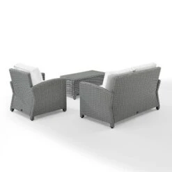 Bradenton 3pc Outdoor Conversation Set With Loveseat & Armchair With Coffee Table - Crosley -Crosley shop GUEST aa89176a dce7 4fa1 911e 9c16585f014f