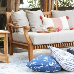 Mosko Teak Outdoor Daybed With Cushion - Cambridge Casual -Crosley shop GUEST aae1ecf9 a60e 4fbf 8a2b fe3a7dcd83d4