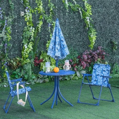 Outsunny Kids Folding Picnic Table And Chair Set Shark Pattern Outdoor Garden Patio Backyard With Removable & Height Adjustable Sun Umbrella 1 Outsunny Kids Folding Picnic Table And Chair Set Shark Pattern Outdoor Garden Patio Backyard With Removable & Height Adjustable Sun Umbrella