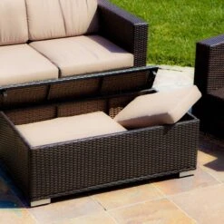 Murano 4pc Wicker Patio Sofa Set - Brown - Christopher Knight Home 8 Murano 4pc Wicker Patio Sofa Set - Brown - Christopher Knight Home -Crosley shop GUEST ac630ae0 9f0b 4a19 9d27 924187f8a7f7