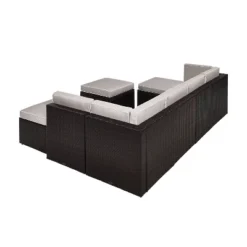 Palm Harbor 8pc All-Weather Wicker Patio Seating Set - Gray - Crosley -Crosley shop GUEST acbe4125 d571 4c68 a201 ea958c5367fd