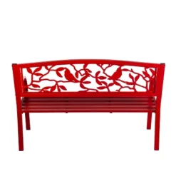 Evergreen Cardinals Metal Garden Bench, Red -Crosley shop GUEST ad09dae7 9735 40a1 9664 aa6c7e377aab