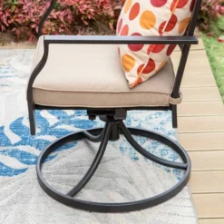 7pc Outdoor Dining Set With 37" Table & Swivel Arm Chairs - Captiva Designs -Crosley shop GUEST add485cf aa23 42f1 8468 5904d02d47c0