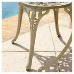 Nassau 3pc Cast Aluminum Patio Bistro Set - Sand - Christopher Knight Home -Crosley shop GUEST ae588a0f 725f 49e4 97b7 eb5e29e29eb7